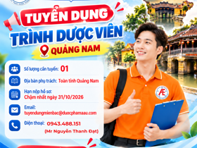 Tuyển dụng trình dược viên OTC khu vực Quảng Nam